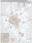 Lexington-Fayette Wall Map Premium Style